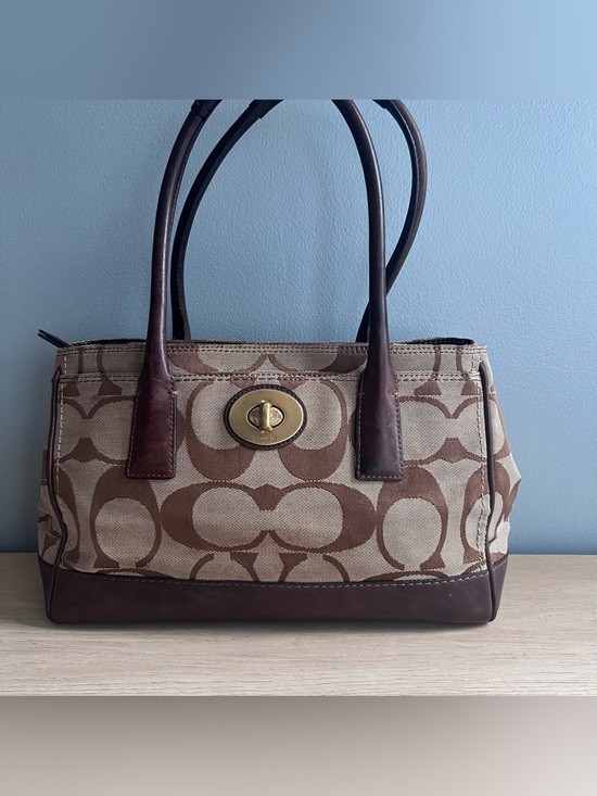 Coach Handbags - Coach Hamptons Signature Madeline Satchel